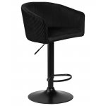 Стул барный DOBRIN DARCY BLACK, черный велюр (1922-21)