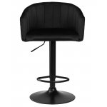 Стул барный DOBRIN DARCY BLACK, черный велюр (1922-21)