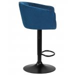 Стул барный DOBRIN DARCY BLACK, синий велюр (1922-20)