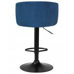 Стул барный DOBRIN DARCY BLACK, синий велюр (1922-20)