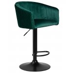 Стул барный DOBRIN DARCY BLACK, зеленый велюр (1922-9)