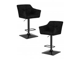 Набор 2 шт Стул барный DOBRIN RALF, черный твид (LEO18)