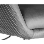 Кресло дизайнерское DOBRIN EDISON, серый велюр (1922-19)