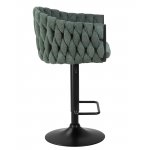 Стул барный DOBRIN LEON, зеленая ткань (LAR 275-23)
