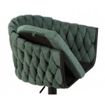 Стул барный DOBRIN LEON, зеленая ткань (LAR 275-23)