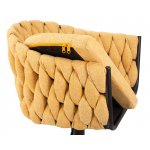 Стул барный DOBRIN LEON, жёлтая ткань (LAR 275-8)