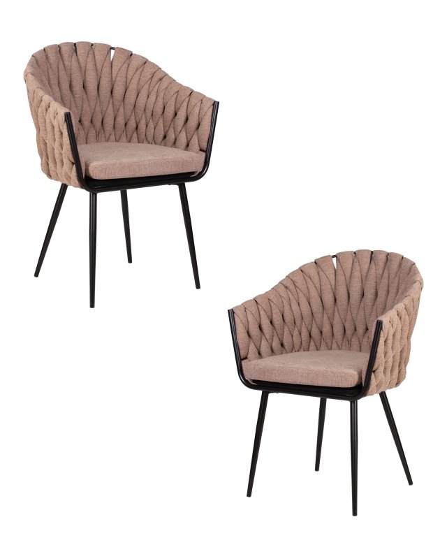 Набор 2 шт Стул обеденный DOBRIN MATILDA, коричневая ткань (LAR 275-3)