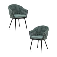 Набор 2 шт Стул обеденный DOBRIN MATILDA, зеленая ткань (LAR 275-23)