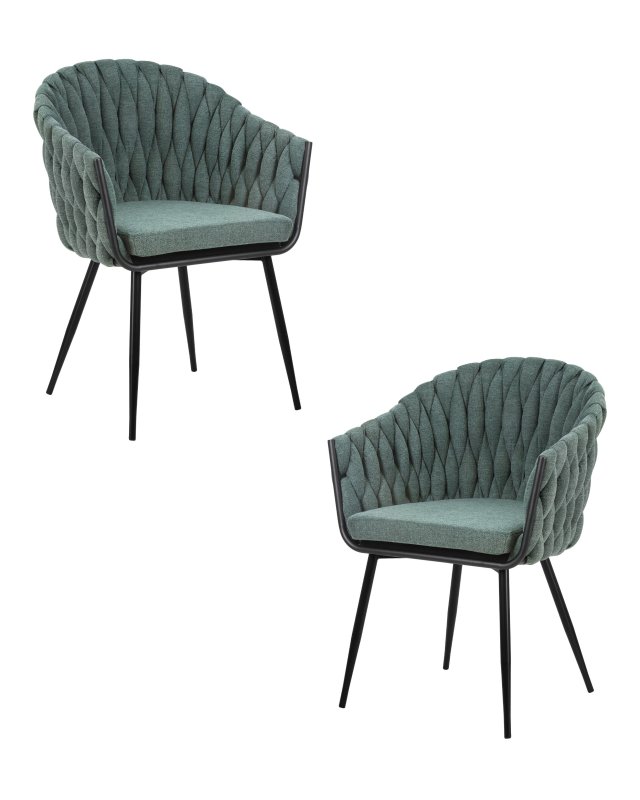 Набор 2 шт Стул обеденный DOBRIN MATILDA, зеленая ткань (LAR 275-23)