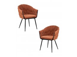 Набор 2 шт Стул обеденный DOBRIN MATILDA, оранжевая ткань (LAR 275-27)