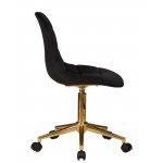 Набор 2 шт Офисное кресло для персонала DOBRIN MONTY GOLD, чёрный велюр (MJ9-101)