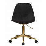 Набор 2 шт Офисное кресло для персонала DOBRIN MONTY GOLD, чёрный велюр (MJ9-101)