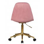 Офисное кресло для персонала DOBRIN MONTY GOLD, розовый велюр (MJ9-32)
