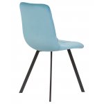 Стул обеденный DOBRIN ALEX SQUARE, черные матовые ножки, морской волны велюр (V108-57)