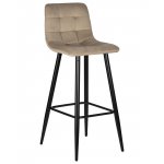 Набор 2 шт Стул барный DOBRIN NICOLE, черные матовые ножки, мокко велюр (108-104)