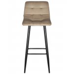 Набор 2 шт Стул барный DOBRIN NICOLE, черные матовые ножки, мокко велюр (108-104)