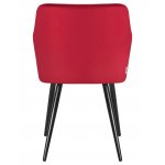 Набор 2 шт Стул обеденный DOBRIN ROBERT, черные матовые ножки, велюр V108-37 Бордовый