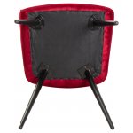 Набор 2 шт Стул обеденный DOBRIN ROBERT, черные матовые ножки, велюр V108-37 Бордовый