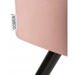 Набор 2 шт Стул обеденный DOBRIN ROBERT, черные матовые ножки, велюр V108-15 Розовый