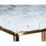 Стул барный DOBRIN EMMA GOLD, белый PU (T-01), белая ткань (F-49) Стул барный DOBRIN EMMA GOLD, белый PU (T-01), белая ткань (F-49)