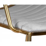 Набор 2 шт Стул барный DOBRIN MILLER GOLD, cветло-серый велюр (135-37)