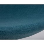 Кресло дизайнерское DOBRIN SWAN, синяя ткань IF6, алюминиевое основание