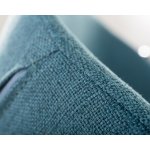 Кресло дизайнерское DOBRIN SWAN, синяя ткань IF6, алюминиевое основание