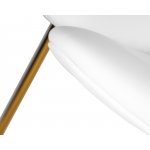 Набор 2 шт Кресло дизайнерское DOBRIN EMILY, белый винил YP17, золотое основание