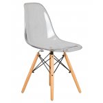 Стул обеденный DOBRIN DSW CASPER, ножки светлый бук, цвет прозрачный