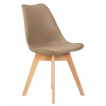 Набор 4 шт Стул обеденный DOBRIN JERRY SOFT, ножки светлый бук, цвет сиденья бежевый (GR-03)