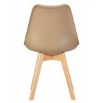 Набор 4 шт Стул обеденный DOBRIN JERRY SOFT, ножки светлый бук, цвет сиденья бежевый (GR-03)