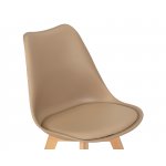 Набор 4 шт Стул обеденный DOBRIN JERRY SOFT, ножки светлый бук, цвет сиденья бежевый (GR-03)