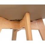 Набор 4 шт Стул обеденный DOBRIN JERRY SOFT, ножки светлый бук, цвет сиденья бежевый (GR-03)