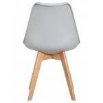 Набор 4 шт Стул обеденный DOBRIN JERRY SOFT, ножки светлый бук, цвет сиденья светло-серый (GR-01)