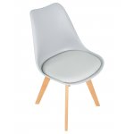 Набор 4 шт Стул обеденный DOBRIN JERRY SOFT, ножки светлый бук, цвет сиденья светло-серый (GR-01)