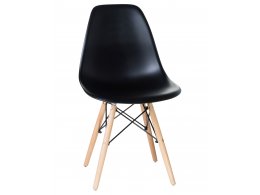 Стул обеденный DOBRIN DSW, ножки светлый бук, цвет чёрный (B-03)
