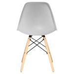 Набор 4 шт Стул обеденный DOBRIN DSW, ножки светлый бук, цвет светло-серый (GR-01)