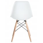 Стул обеденный DOBRIN DSW, ножки светлый бук, цвет белый (W-02)