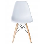 Стул обеденный DOBRIN DSW, ножки светлый бук, цвет белый (W-02)