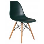 Набор 4 шт Стул обеденный DOBRIN DSW, ножки светлый бук, цвет тёмно-зеленый (G-13)