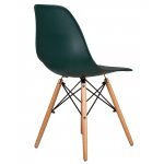 Набор 4 шт Стул обеденный DOBRIN DSW, ножки светлый бук, цвет тёмно-зеленый (G-13)