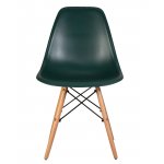 Набор 4 шт Стул обеденный DOBRIN DSW, ножки светлый бук, цвет тёмно-зеленый (G-13)