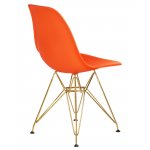 Стул обеденный DOBRIN DSR, ножки золотые, цвет оранжевый (O-02)