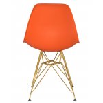 Стул обеденный DOBRIN DSR, ножки золотые, цвет оранжевый (O-02)