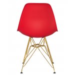 Стул обеденный DOBRIN DSR, ножки золотые, цвет красный (R-02)