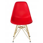 Стул обеденный DOBRIN DSR, ножки золотые, цвет красный (R-02)