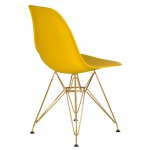 Стул обеденный DOBRIN DSR, ножки золотые, цвет жёлтый (Y-01)