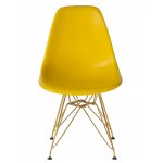 Стул обеденный DOBRIN DSR, ножки золотые, цвет жёлтый (Y-01)