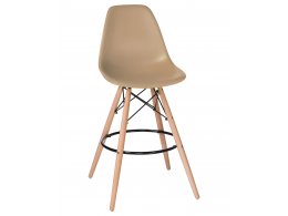Стул барный DOBRIN DSW BAR, ножки светлый бук, цвет сиденья бежевый (GR-03)