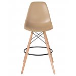 Стул барный DOBRIN DSW BAR, ножки светлый бук, цвет сиденья бежевый (GR-03)